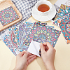 ARRICRAFT 2Sets 2 Style Square PVC Self-Adhesive Mandala Pattern Paper DIY-AR0001-89-3