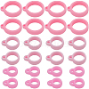 Gorgecraft 60Pcs 3 Style Silicone Pendant SIL-GF0001-28C-1