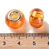 Shell Transparent Brass Cores Acrylic European Beads OACR-M024-07S-01-3