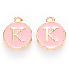 Golden Plated Alloy Enamel Charms ENAM-S118-07K-1