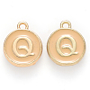 Golden Plated Alloy Enamel Charms ENAM-S118-06Q-1