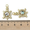 Brass Micro Pave Cubic Zirconia Pendants KK-G485-28G-02-3