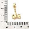 Rack Plating Brass Micro Pave Cubic Zirconia Pendants KK-Z086-66G-03-3