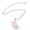 Natural Rose Quartz Pendant Dowsing Pendulums G-Q016-04F-2