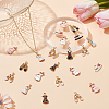 WADORN 27Pcs 9 Style Alloy Enamel Pendants PALLOY-WR0001-14-4