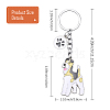 WEWAYSMILE Dog Keychain Car Keychain Pet Pendant Key-Ring Lovely Dog Key-ring Portable Metal Keychain Gift for Pet Lover Birthday Puppy Theme Party Supplies (Terrier) JX803A-2