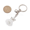 Glass Seed & Plastic Pearl & Alloy Keychain KEYC-MZ00025-05-3