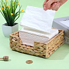 Raffia Woven Tissue Box AJEW-WH20011-01-3