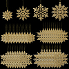 36Pcs Snowflake Plastic Pendant Decorations DIY-CP0013-33C-7