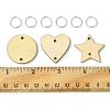 50Pcs Undyed Unfinished Wood Connector Charms WOOD-FS0001-11-5