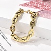 304 Stainless Steel Coffee Bean Chain Bracelets for Women Men BJEW-F488-01G-02-3