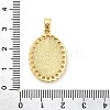 Oval Brass Pendant Cabochon Settings KK-C134-28G-3