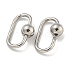 304 Stainless Steel Screw Carabiner Lock Charms STAS-C092-03B-P-2