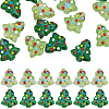 20Pcs 2 Colors Handmade Bumpy Glass Beads LAMP-SC0001-36-1
