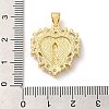 Rack Plating Brass Micro Pave Cubic Zirconia with Synthetic Opal Pendants KK-D088-34G-4