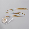 Natural Quartz Crystal Openable Perfume Bottle Pendant Necklaces NJEW-H216-04G-1