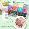 180G 12 Colors Glass Bugle Beads SEED-YW0002-79-3