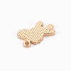 Golden Plated Alloy Enamel Pendants X-ENAM-T009-89D-RS-3