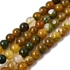 Natural Striped Agate/Banded Agate Beads Strands G-Z060-A01-A18-10