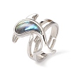 Natural Paua Shell Adjustable Rings RJEW-G260-01P-04-4