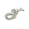 Snake Alloy Rhinestone Brooches for Backpack Clothes JEWB-V003-01P-3