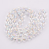 Electroplate Transparent Glass Beads Strands EGLA-T020-11-A02-2