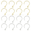 24Pcs 2 Colors Ion Plating(IP) 304 Stainless Steel Earring Hooks STAS-FS0001-65-1