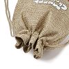 Christmas Printed Burlap Packing Pouches Drawstring Bags ABAG-Q053-02B-08-4