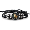 Constellation PU Leather Triple Layer Multi-strand Bracelets PW-WGF2E53-11-1