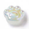 UV Plating Rainbow Iridescent Luminous Acrylic Beads OACR-E010-07-2