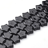 Natural Black Stone Beads Strands G-Q974-09-1