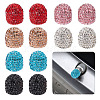 CRASPIRE 12Pcs 6 Colors Polymer Clay Rhinestone Bling Valve Stem Caps FIND-CP0001-37-1