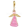 Angel Glass Seed Beads Pendants Decrotions HJEW-MZ00113-01-1