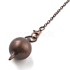 Brass Dowsing Pendulum Big Pointed Round Pendants KK-H491-03R-2