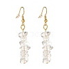 Natural Quartz Chip Beaded Dangle Earrings EJEW-JE04788-03-1