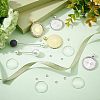 CHGCRAFT DIY Flat Round Pendant Brooch Making Kits DIY-CA0004-03-4