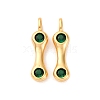Brass Micro Pave Cubic Zirconia Pendants KK-K382-52G-1
