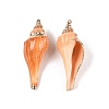 Natural Conch Shell Big Pendants SSHEL-N038-24B-1