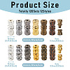 Kissitty 120 Sets 12 Styles Brass Screw Clasps KK-KS0001-24-15