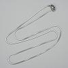 304 Stainless Steel Square Snake Chain Necklaces NJEW-P170-01P-08-1