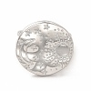 Non-Tarnish 304 Stainless Steel Sun & Moon Planet Open Cuff Ring for Women X-RJEW-B027-20P-3