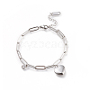 304 Stainless Steel Charm Bracelets STAS-D152-01P-1