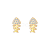 Cute Stainless Steel Fish Stud Earrings for Women UW5406-1-1