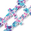 Baking Paint Synthetic Turquoise Beads Strands G-H060-01A-1