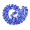 Handmade Luminous Transparent Lampwork Beads Strands LAMP-T017-04F-2