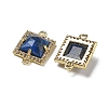 Natural Lapis Lazuli Faceted Square Links G-I375-03G-02-2