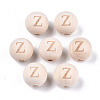 Unfinished Natural Wood European Beads WOOD-S045-143A-01Z-1