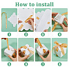 Gold Stamping For You White Paper Candy Boxes with Ribbon CON-WH0043-302B-3