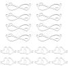 20Pcs 2 Styles 201 Stainless Steel Connector Charms FIND-HY0001-18-1
