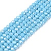 Electroplate Glass Beads Strands EGLA-A044-P2mm-B08-1